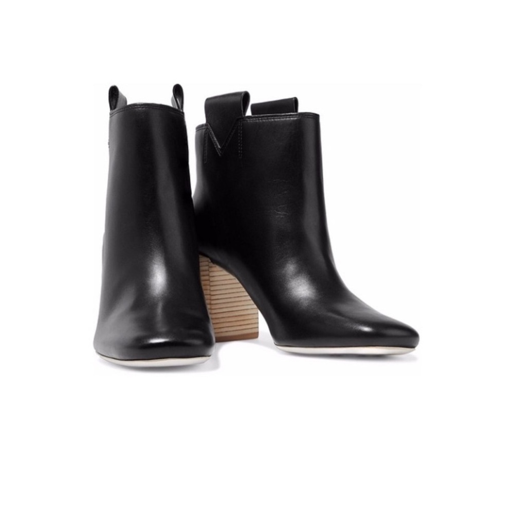 Mercedes Castillo /  Bailee black Leather Booties ankle boots 36.5 6.5 - Picture 3 of 10